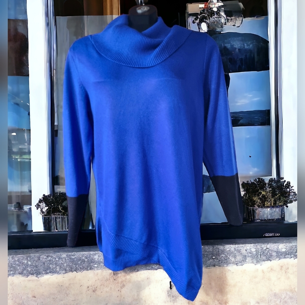 3/$40 Sale! 89th + Madison Asymmetrical Cowl Neck Lightweight Sweater